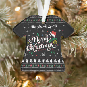 Funny Ugly Merry Christmas Ornament