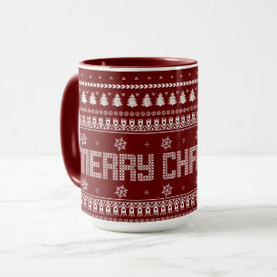 Funny Ugly Merry Christmas pattern Mug
