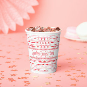 Funny Ugly Merry Christmas Pattern Paper Cups
