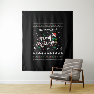 Funny Ugly Merry Christmas Tapestry