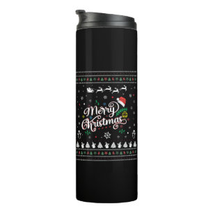 Funny Ugly Merry Christmas Thermal Tumbler