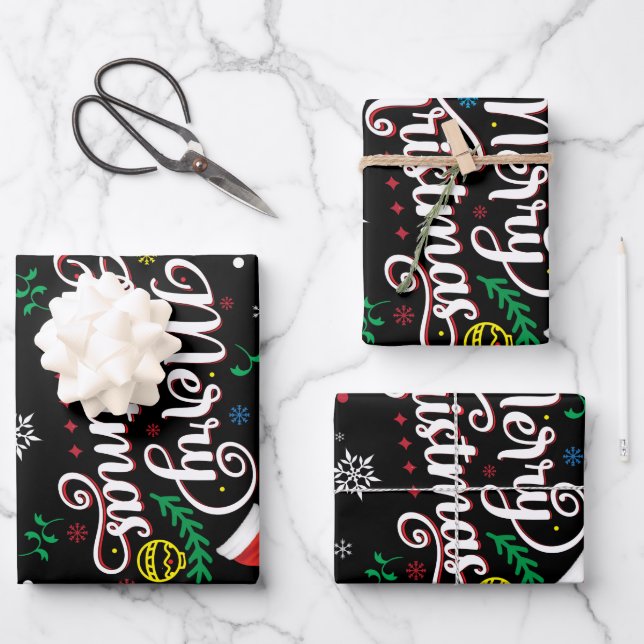 Funny Ugly  Merry Christmas Wrapping Paper Sheet (Front)