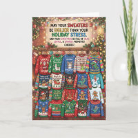 Funny Ugly Sweater Christmas Card