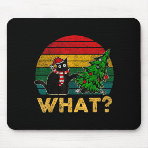 Funny Ugly Sweater Christmas Shirt Naughty Cat San Mouse Mat