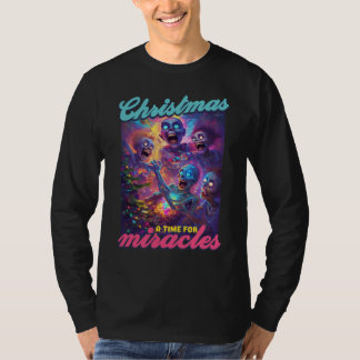 Funny ugly sweater Christmas tree zombies miracle