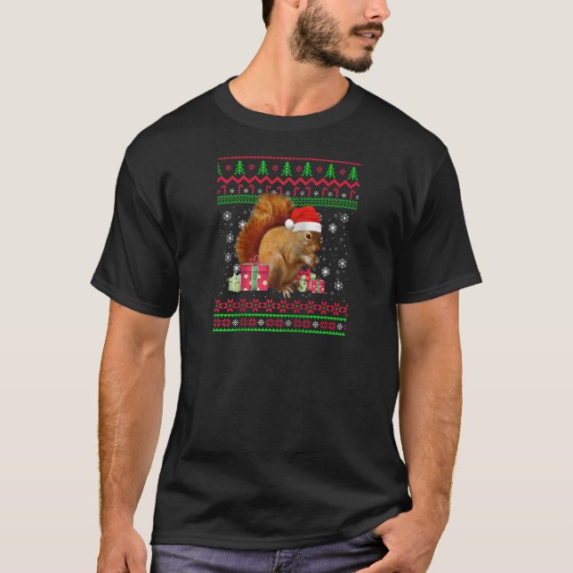 Funny Ugly Sweater Xmas Animals Christmas Squirrel (Front)