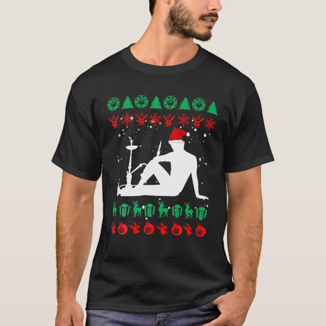 Funny Ugly Xmas Gift Shisha Shisha Shisha Hookah S T-Shirt (Front)