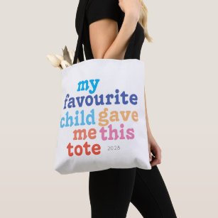funny UK mother's day favourite child Tote Bag