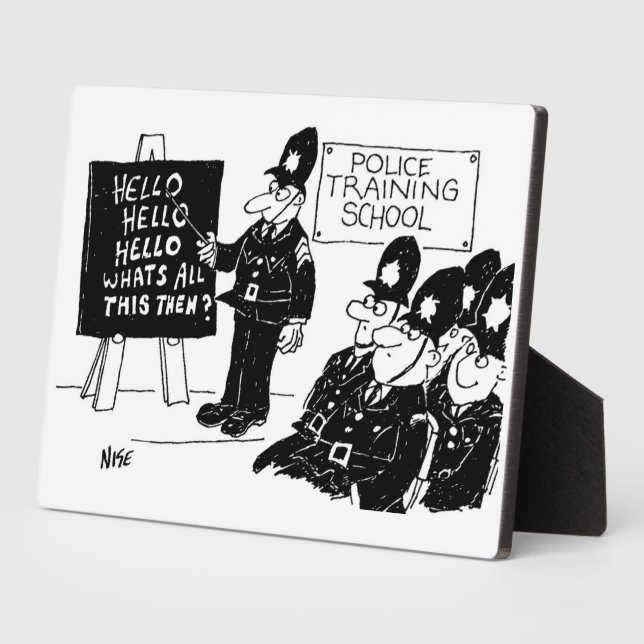 Funny UK Police Training School Plaque (Side)
