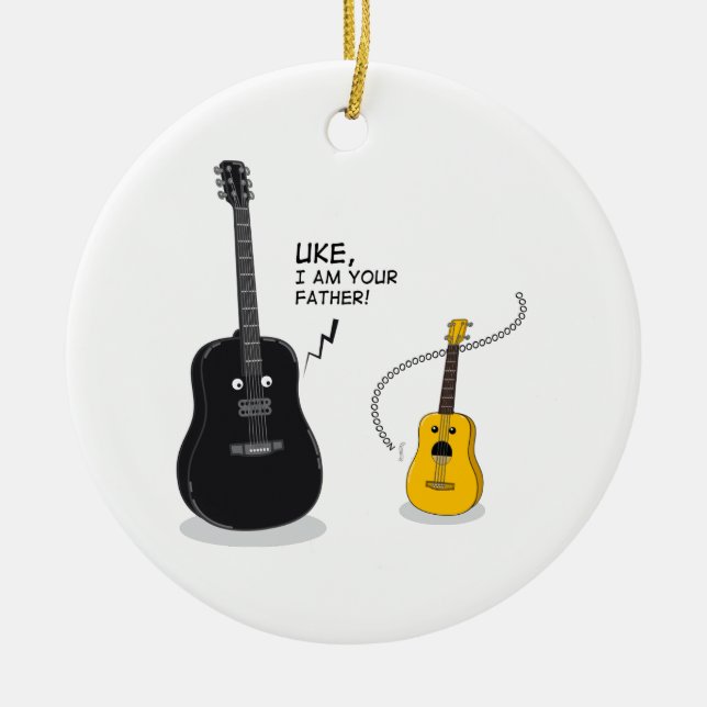 Funny Uke, I am your Father! Pillow Ceramic Tree Decoration (Front)
