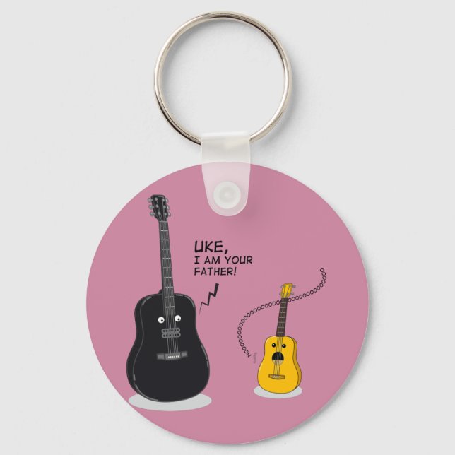 Funny Uke, I am your Father! Pillow Key Ring (Front)