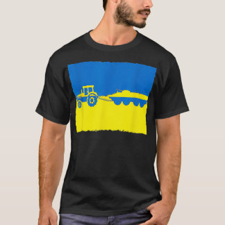 Funny Ukraine Farmer Tractor Stealing A Russian Ta T-Shirt