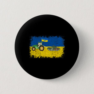 Funny Ukrainian Farmer Steals Tank Meme I Stand Wi 6 Cm Round Badge