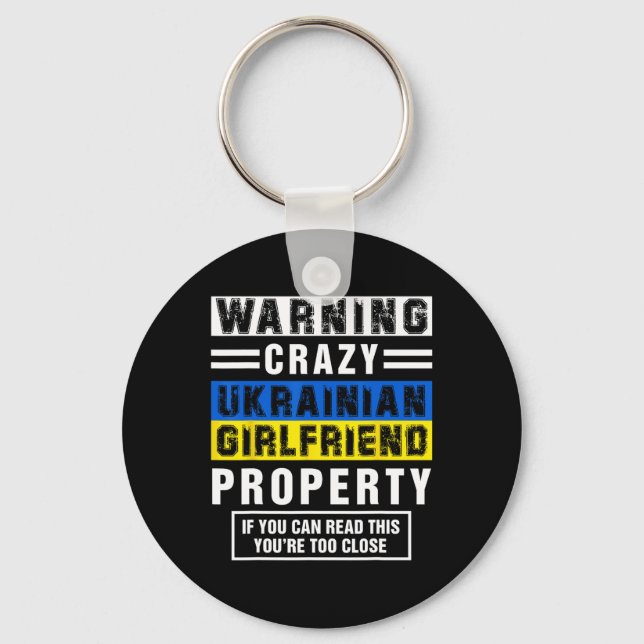 Funny Ukrainian Girlfriend Quotes Sayings Boyfrien Key Ring (Front)