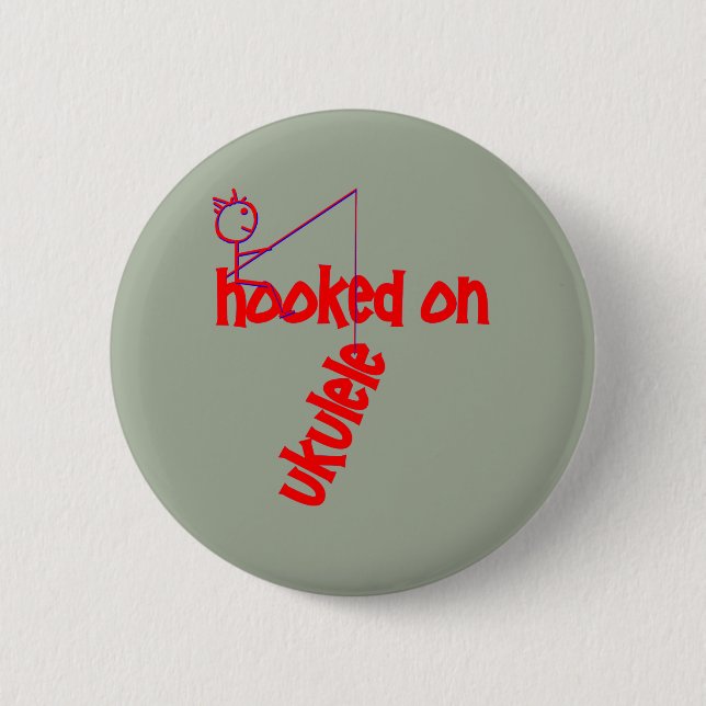 Funny Ukulele 6 Cm Round Badge (Front)