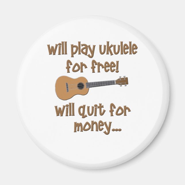 Funny Ukulele Magnet (Front)