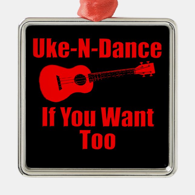 funny ukulele metal tree decoration (Front)