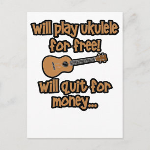 Funny Ukulele Postcard