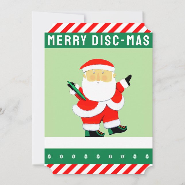 Funny Ultimate Frisbee Holiday Card (Front)