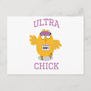 Funny Ultra Chick Runner Postcard