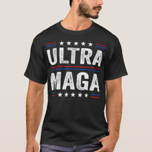 Funny Ultra Maga Vintage American Flag Ultra-Maga T-Shirt