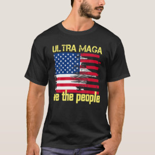 Funny Ultra Maga Vintage American Flag Ultra-Maga T-Shirt