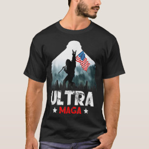 Funny Ultra Maga Vintage American Flag Ultra-Maga T-Shirt
