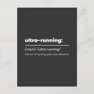 Funny ultra running definition postcard