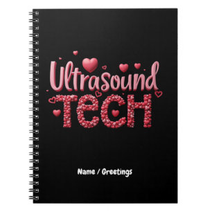 Funny Ultrasound Tech Valentine's Day Ideas Notebook