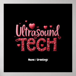 Funny Ultrasound Tech Valentine's Day Ideas Poster