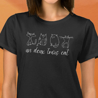 Funny Un Deux Trois Cat Lover T-Shirt