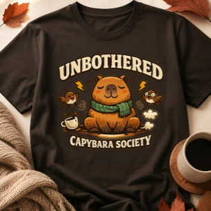 Funny Unbothered Capybara Society T-Shirt