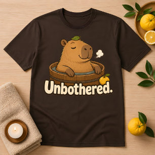 Funny Unbothered Capybara Yuzu Onsen T-Shirt