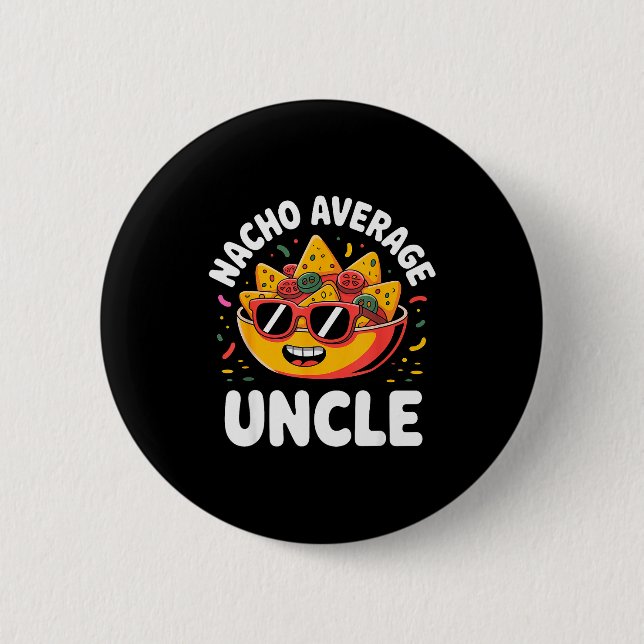 Funny Uncle Design For Uncle Men First Time Uncle  6 Cm Round Badge (Front)