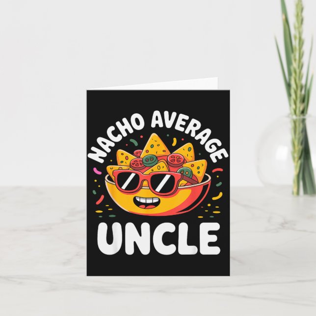 Funny Uncle Design For Uncle Men First Time Uncle  Card (Front)