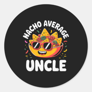 Funny Uncle Design For Uncle Men First Time Uncle  Classic Round Sticker