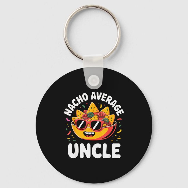 Funny Uncle Design For Uncle Men First Time Uncle  Key Ring (Front)