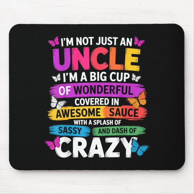Funny Uncle Quote Sy Cool Uncle Men  Mouse Mat (Front)