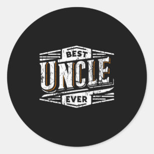 Funny Uncle Retro Best Uncle Ever Classic Round Sticker