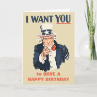 Funny Uncle Sam Patriotic Birthday