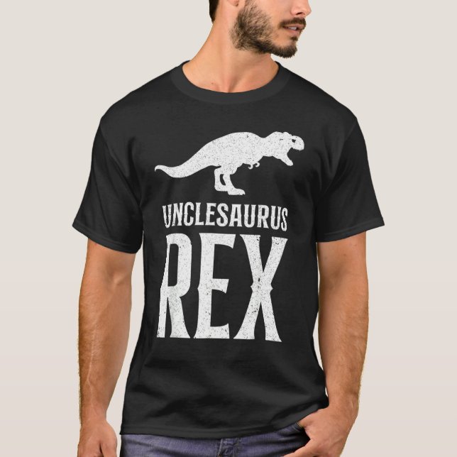 Funny Uncle Unclesaurus T Rex Dinosaur Cool Uncle  T-Shirt (Front)