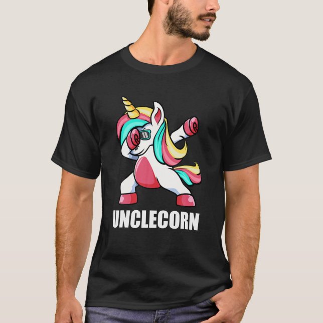 Funny Uncle Unicorn Unclecorn Tee Dab Birthday Men (Front)