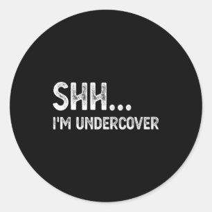 Funny Undercover Cop Easy Costume Lice  Classic Round Sticker