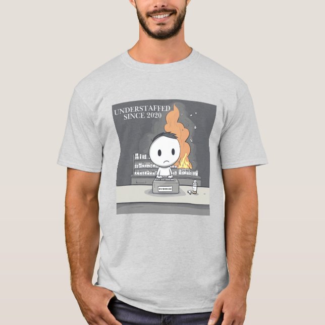 Funny Understaffed Since 2020 Pharmacy Tech T-Shirt (Front)