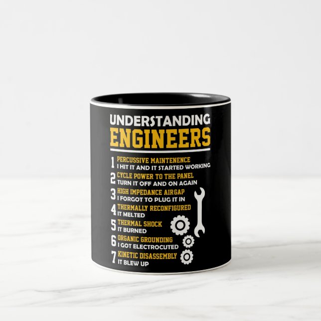 Funny Understanding Engineers Two-Tone Coffee Mug (Center)