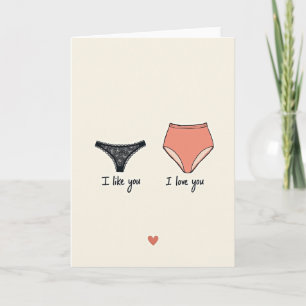 Funny Underwear Love Card