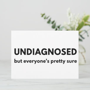 Funny Undiagnosed Autism Quote Touch of the Tism Invitation