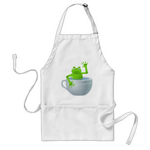 Funny Unexpected Frog in My Tea Cup Standard Apron