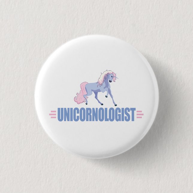 Funny Unicorn 3 Cm Round Badge (Front)
