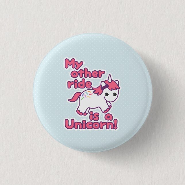 Funny Unicorn 3 Cm Round Badge (Front)